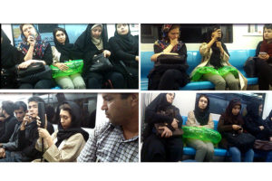 In this project, I rode the subway wearing a swimming rubber tube around my waist. As I sat on the crowded metro, surrounded by people, I started to blow it up. I wanted to show the invisible private space around my body which is ignored most of the time. I used the glowing green rubber tube to make it visible. I performed it Tehran (Iran) where some public places are divided by gender. Some Carriages of the train are exclusively for women, and the rest of them are common. I wanted to challenge the politics of space in both of them to see if their reactions would be different.